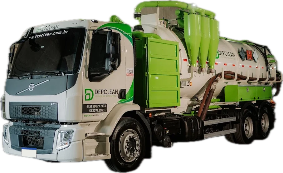 Caminhão de sucção da DepClean